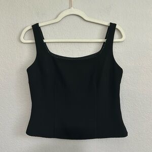 Elegant crop top with sequence trim